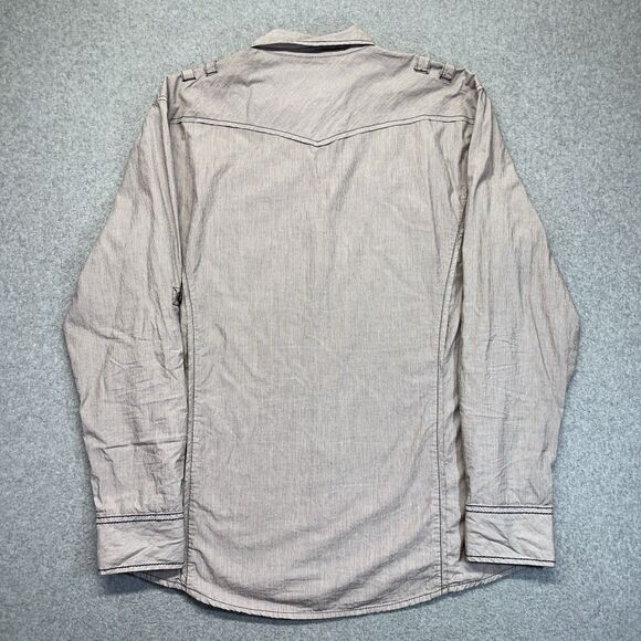 BKE Button-Up Shirt Men’s XL Gray Pocket Western Workwear Y2K Style 11317NM - Picture 11 of 14